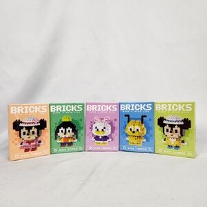 Bricks Micro Building Blocks - Lot 5 - Mickey,‎ Minnie, Daisy, Goofy, And Pluto